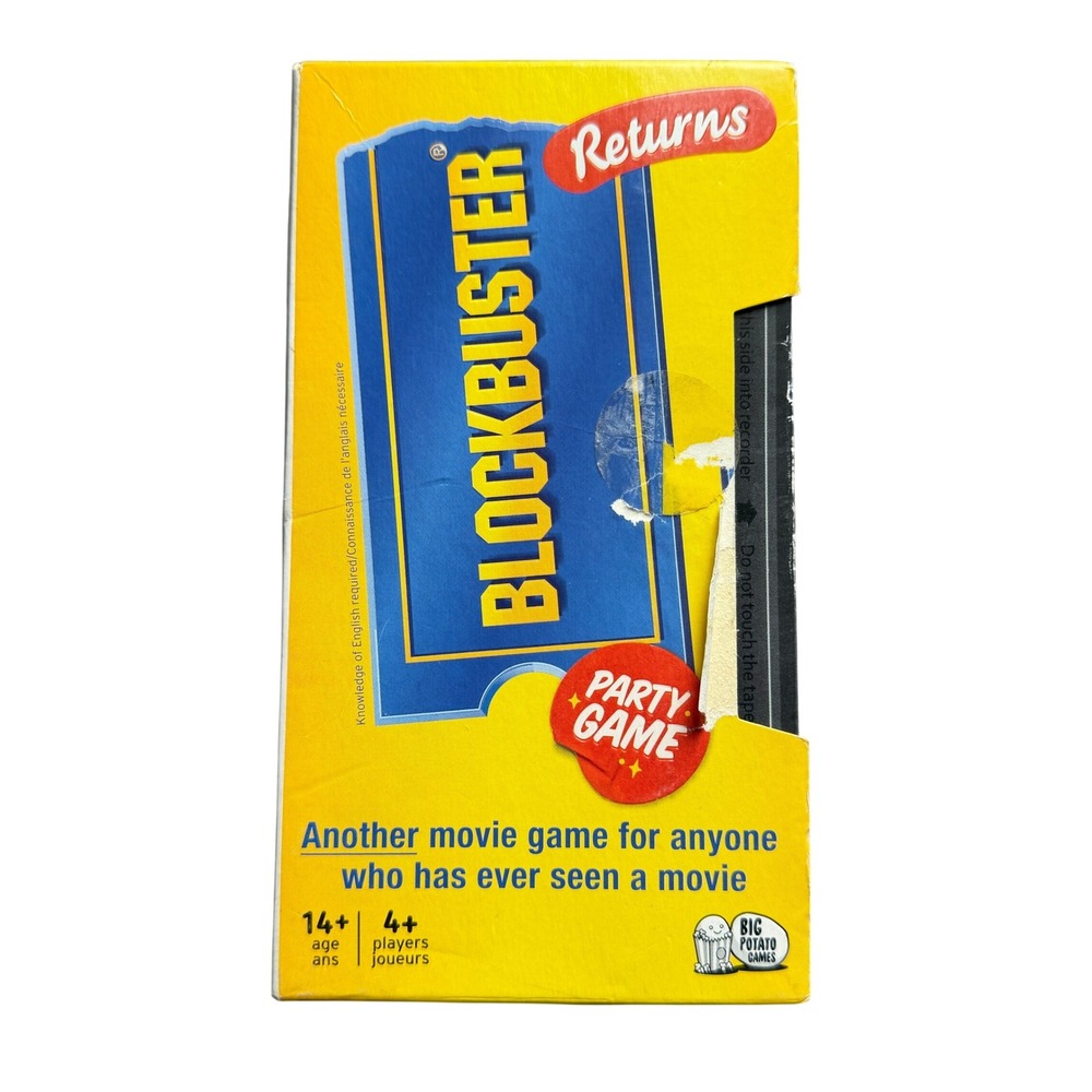 Blockbuster Returns Party Game Big Potato Games Movie Trivia VHS Case 6060293